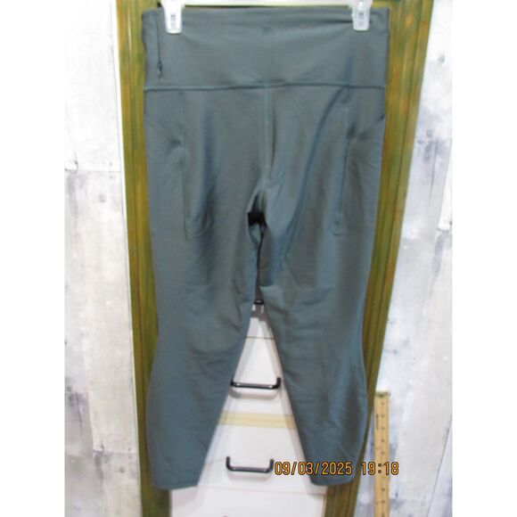 All In Motion size 7/8 high rise running leggings pants green side pockets - Picture 2 of 9